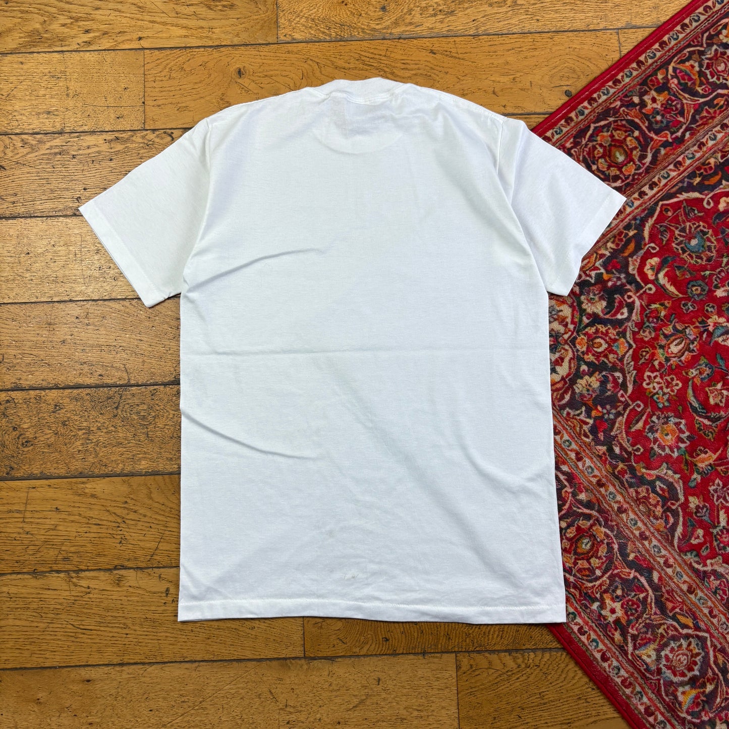 Vintage 90s Funny White Single Stitch Graphic T-Shirt - S