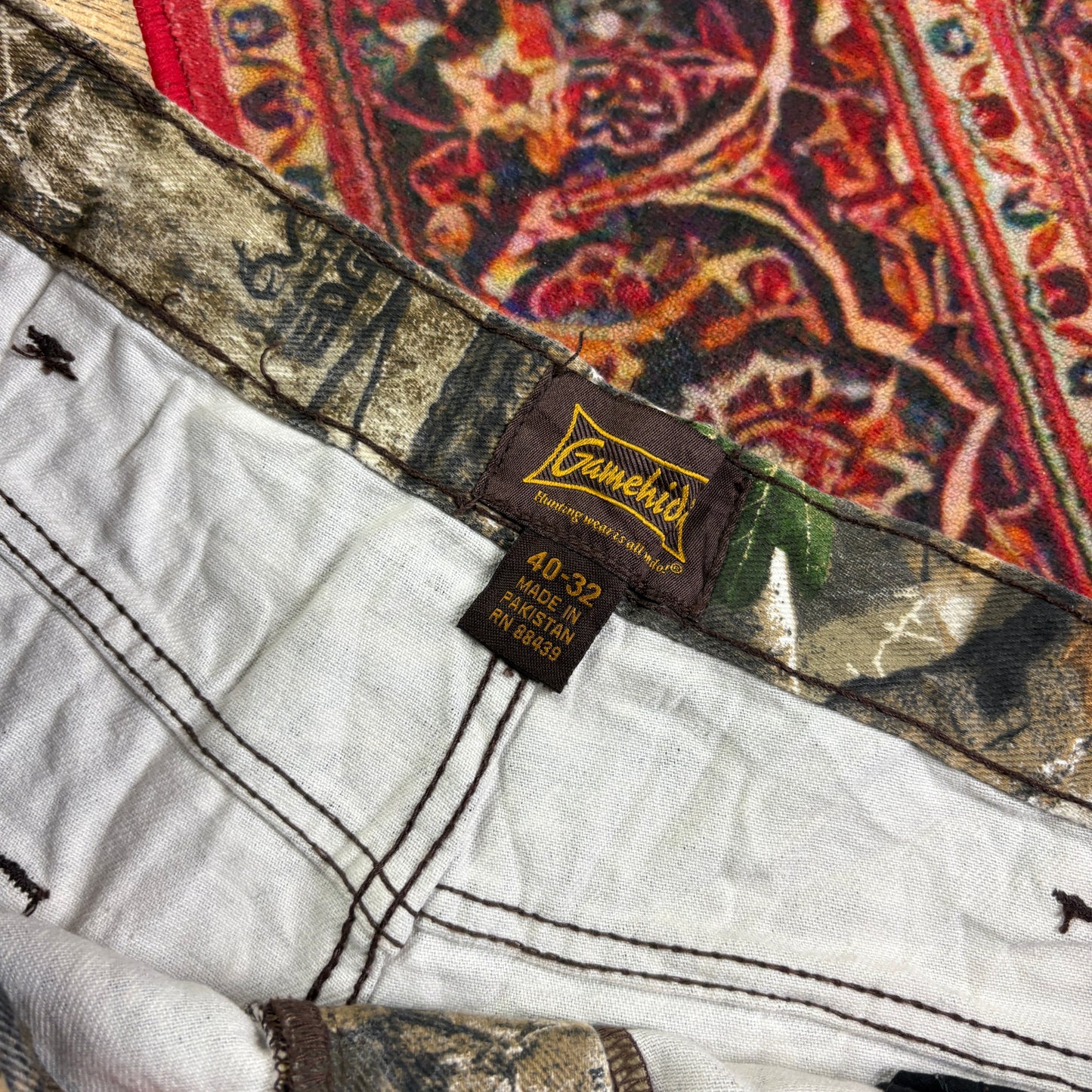 Vintage Real Tree Camo Green Hunting Workwear Trousers - 38