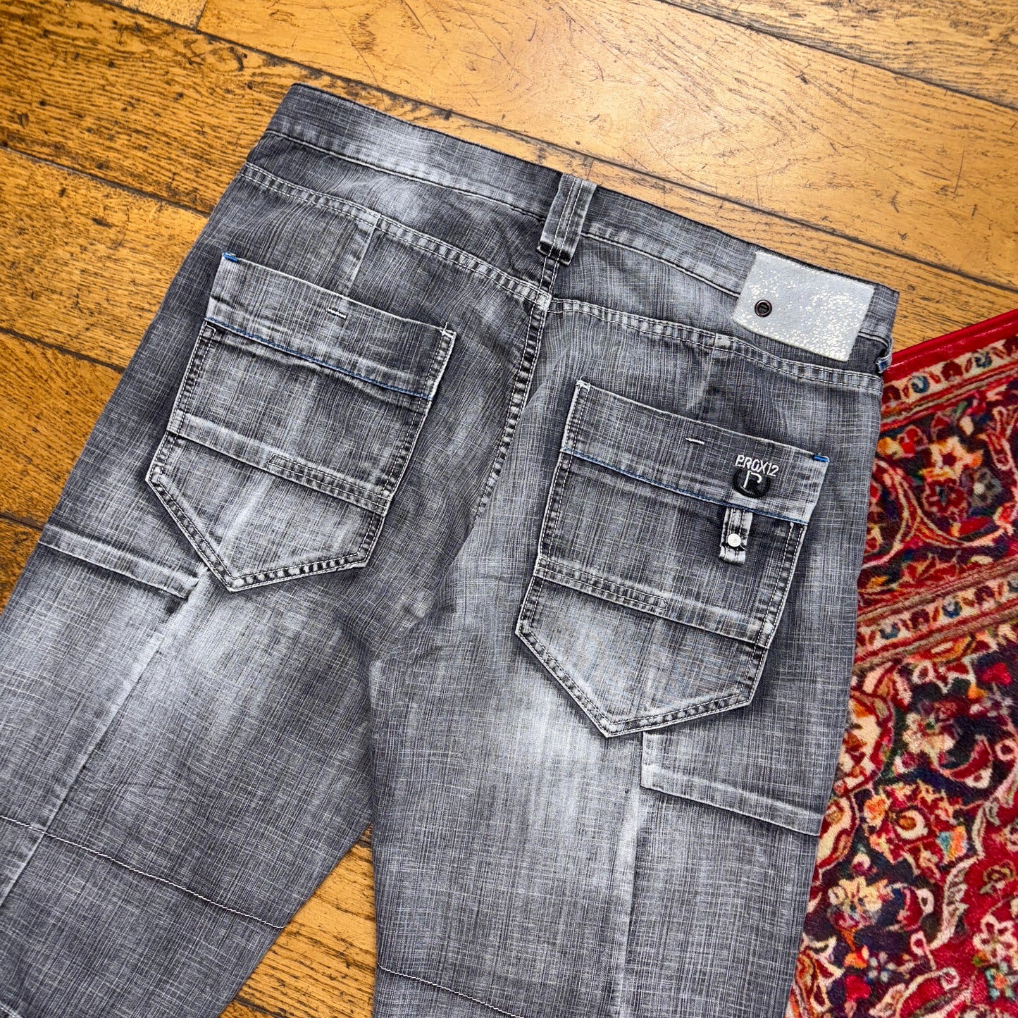 Vintage Grey  Denim Shorts - 36