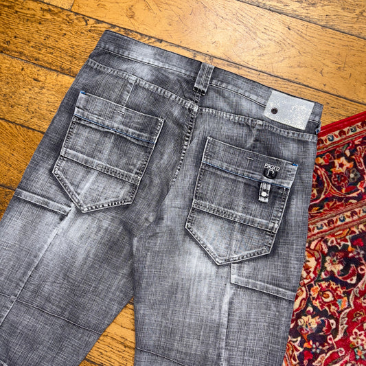 Vintage Grey  Denim Shorts - 36