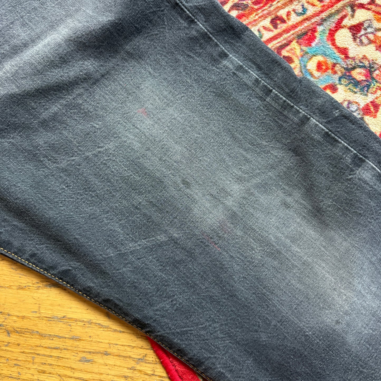 Vintage Levis 501 Straight Navy Grey Denim Jeans - 36S