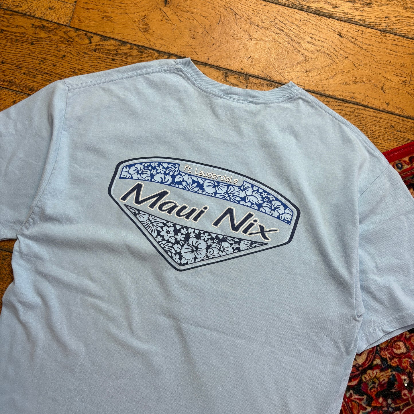 Vintage Maui Nix Blue Surfwear Graphic T-Shirt - M
