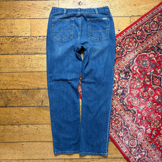 Vintage Carhartt Workwear Womens Carpenter Straight Blue Jeans - Size 12/14