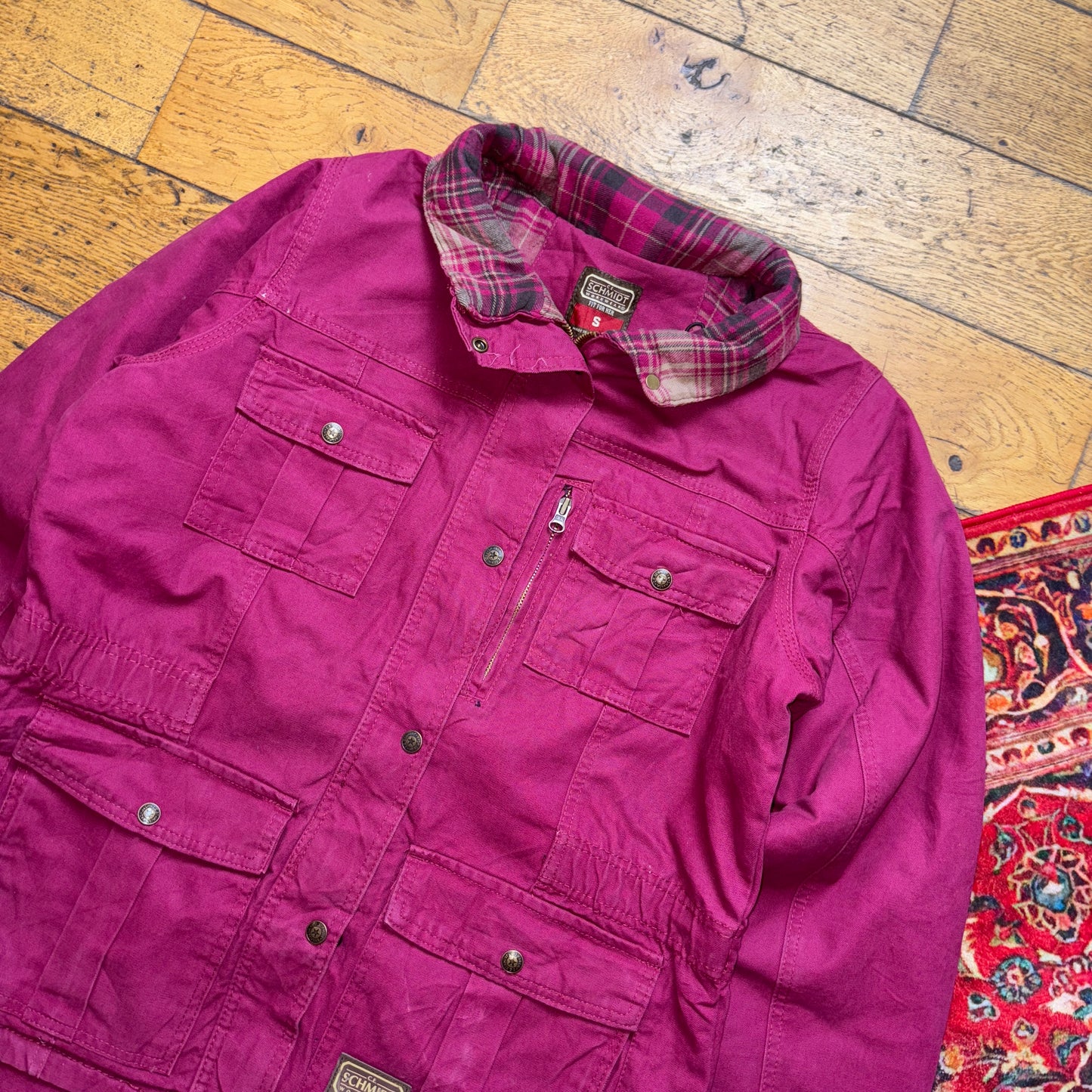 Vintage Pink Womens Workwear Carhartt Style Jacket - L