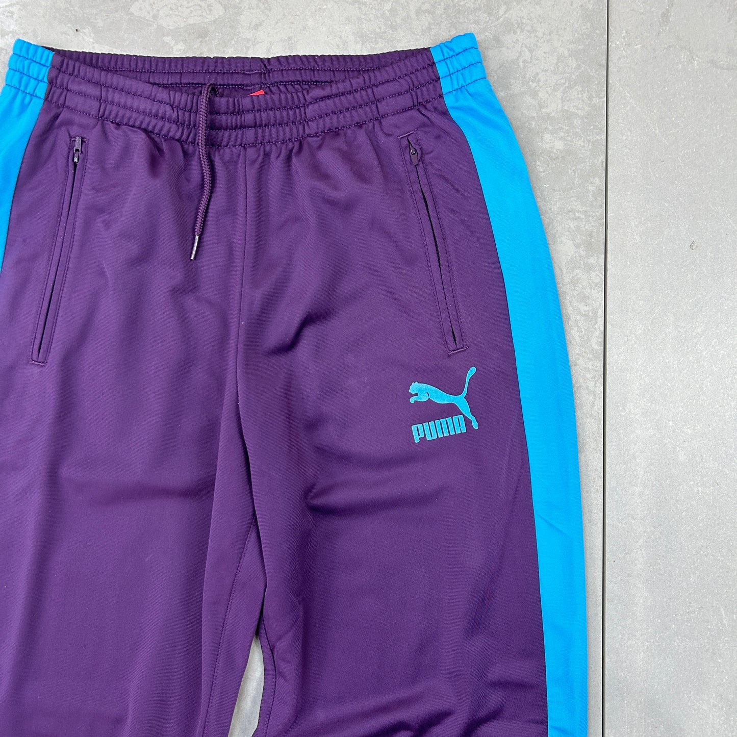 Vintage Puma Purple Baggy Tracksuit Sweatpants Track Pants Bottoms - M