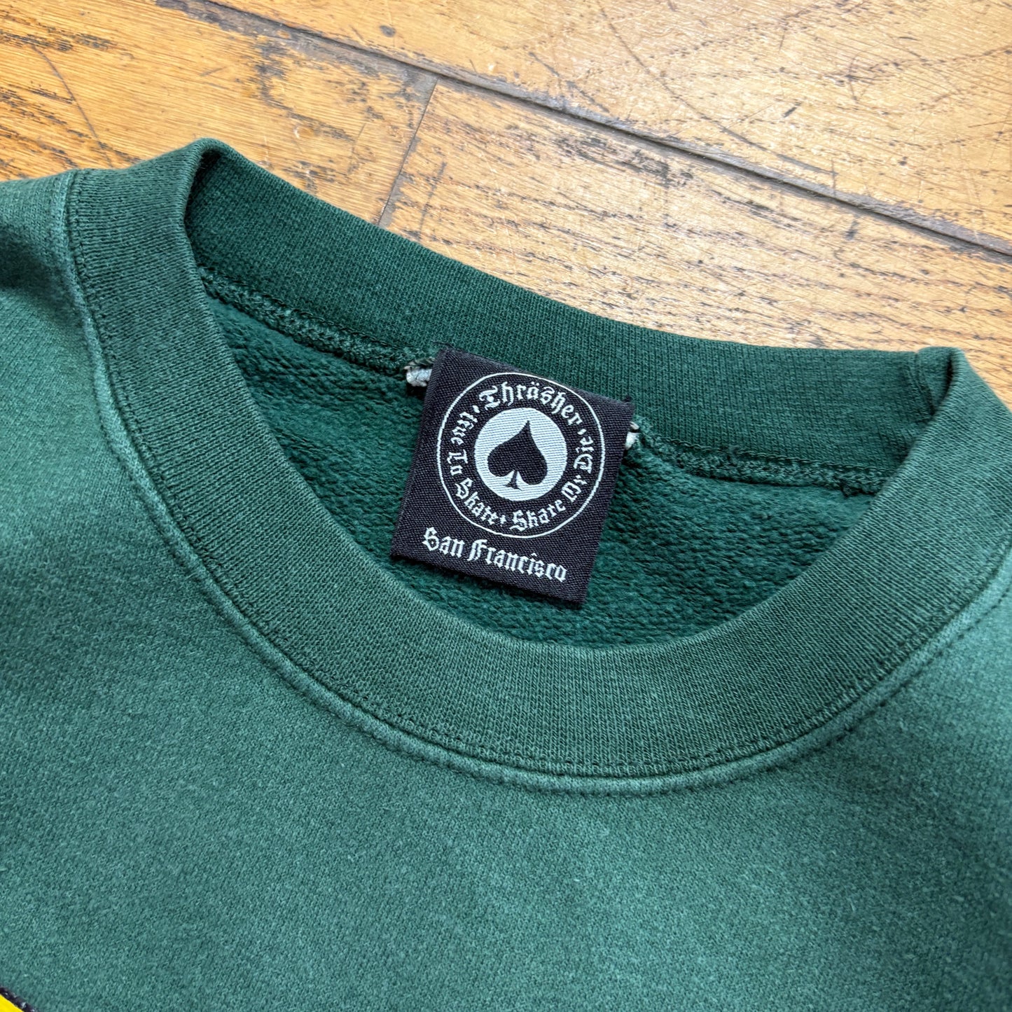 Vintage Thrasher Green Skate Sweatshirt - S