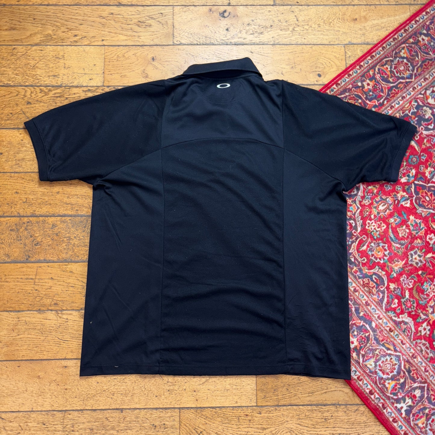 Vintage Oakley Metal Black Polo Shirt - 2XL