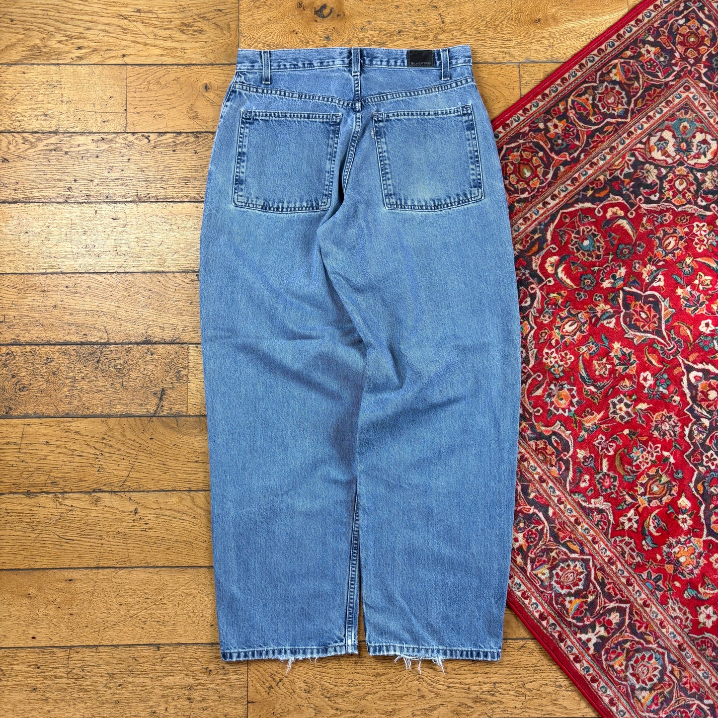 Vintage Levis Silver Tab Blue Y2K Hip Hop Baggy Jeans - 32