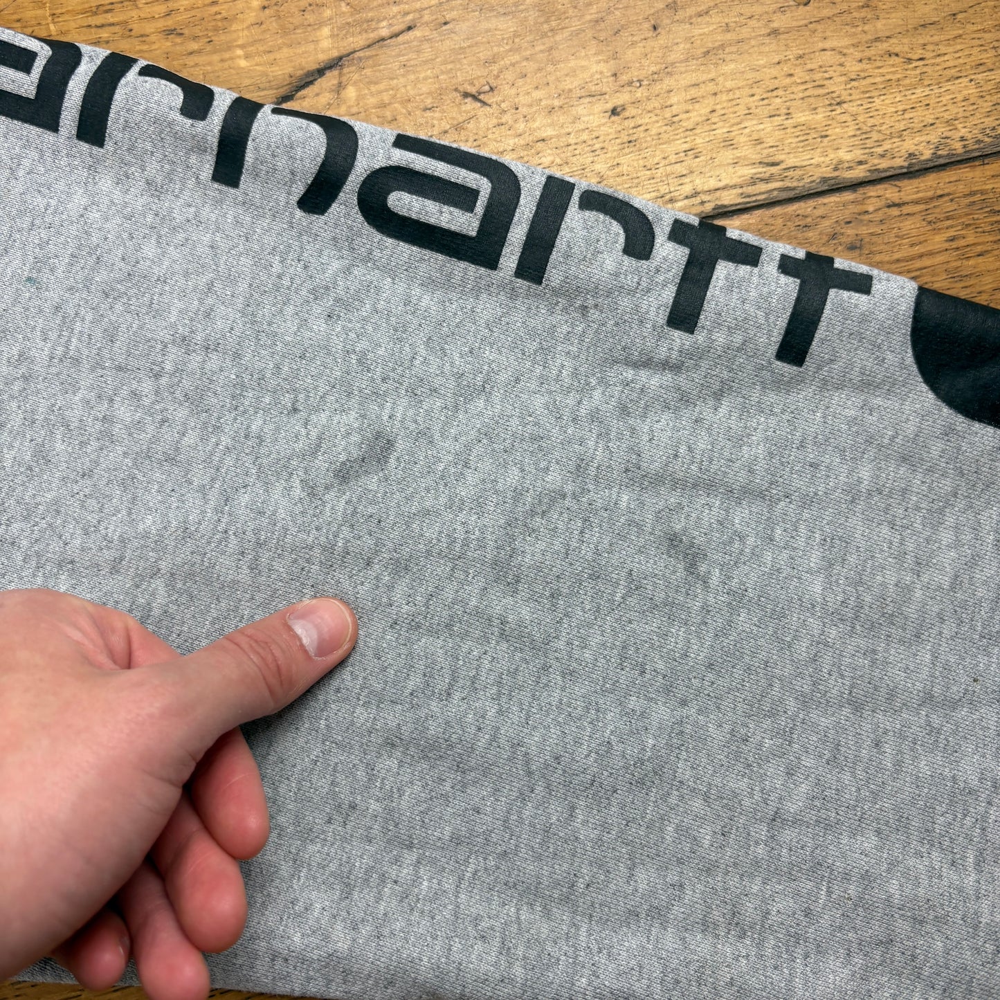 Vintage Carhartt Grey Hoodie Sweatshirt - XL