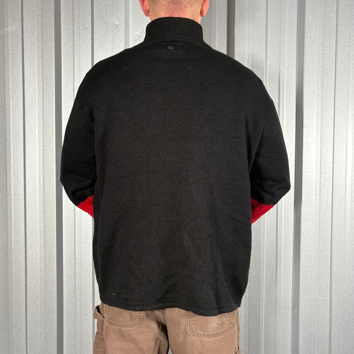 Ecko Unltd Heat Map Rhino Wool Blend Knit Black Jumper - L