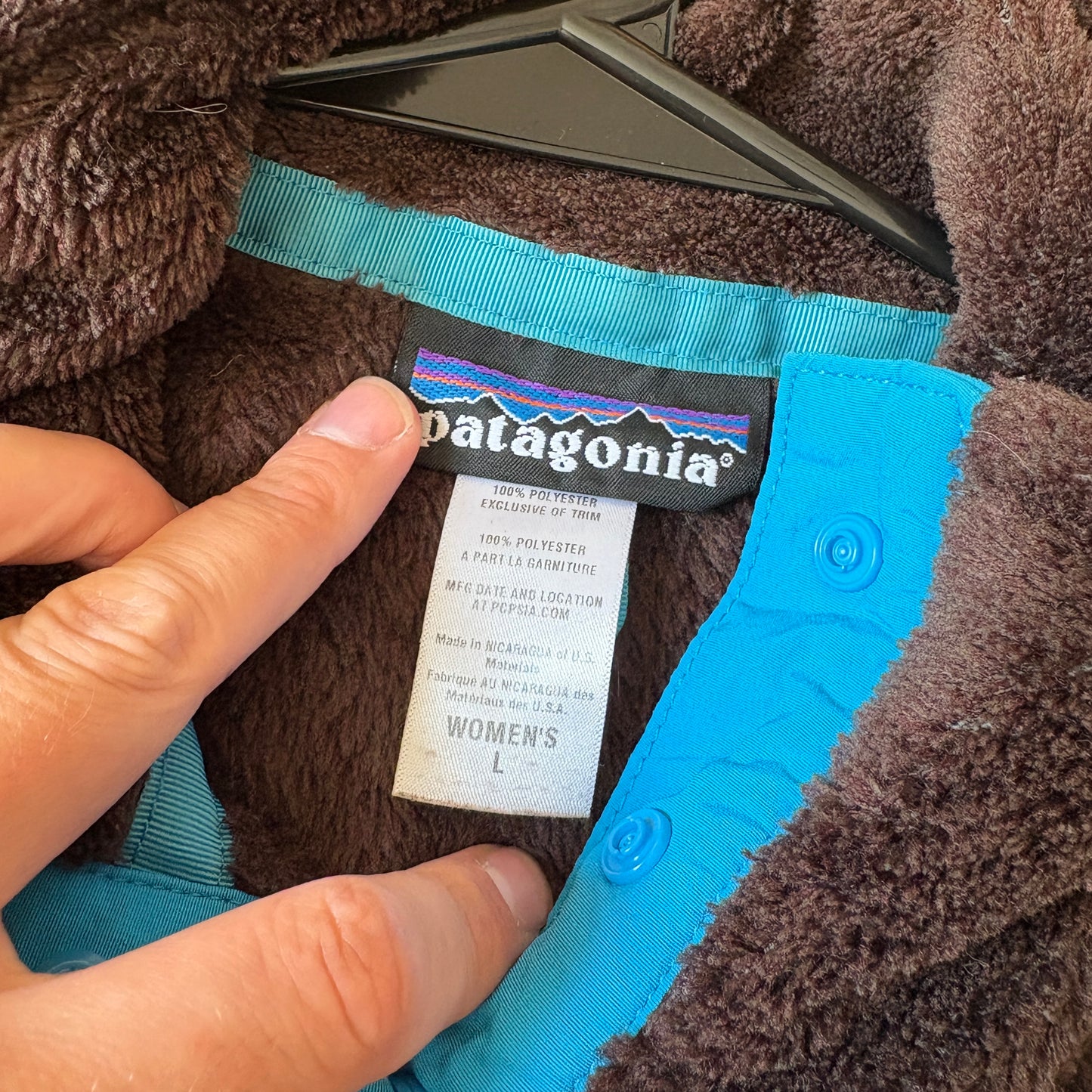 Vintage Patagonia Brown Womens Fleece Synchilla Button Jumper - L