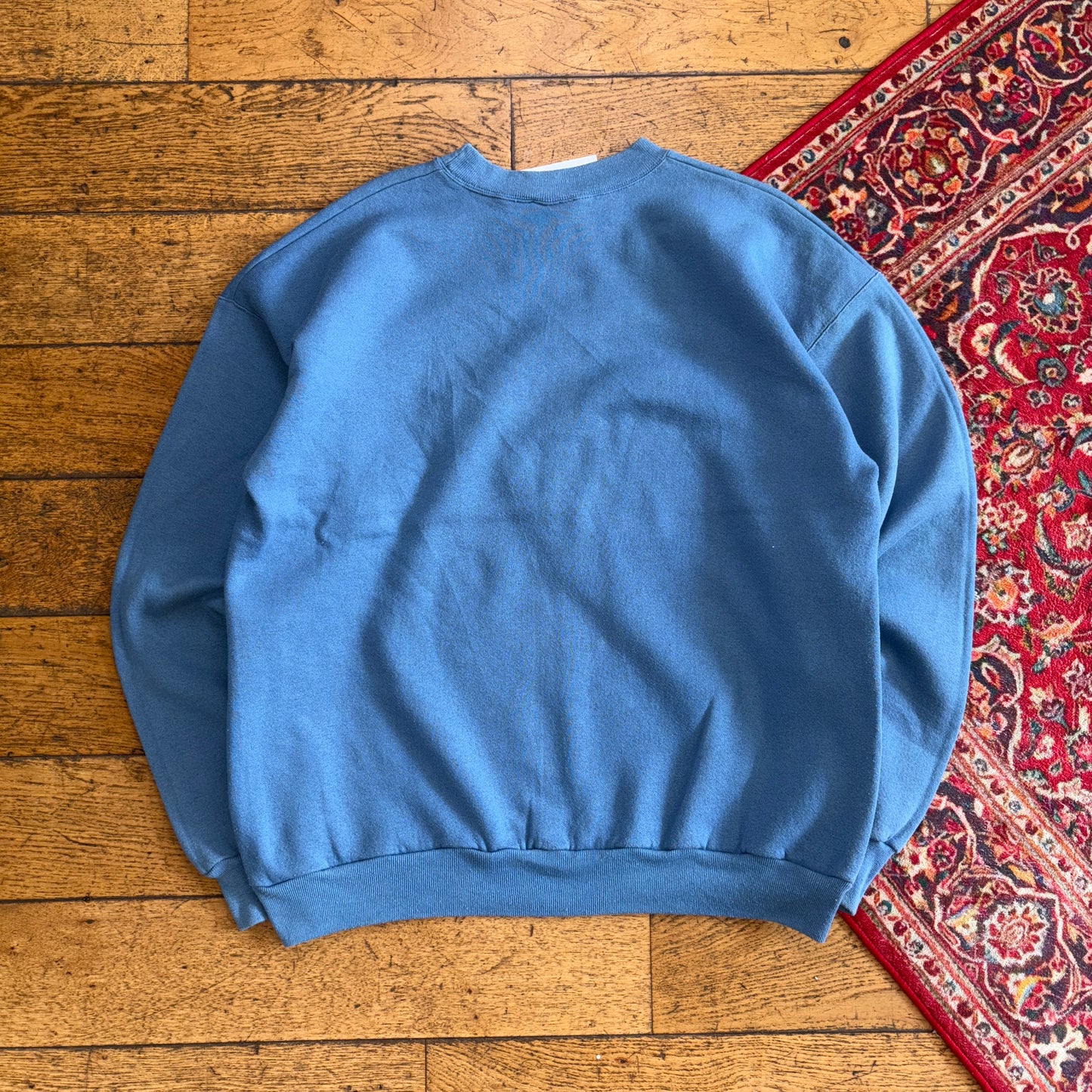 Vintage 90s Cowboy Boots Blue Western Hanes Graphic Sweatshirt - L