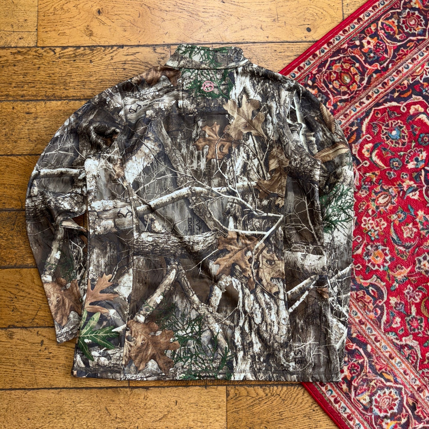 Vintage Realtree Camo Green Womens Zip Sweatshirt - L