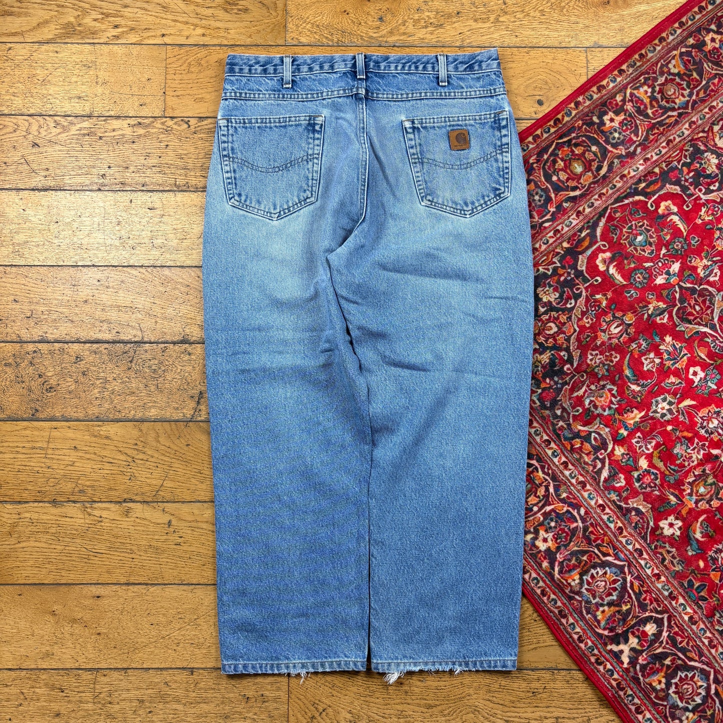 Vintage Carhartt Blue Workwear Carpenter Baggy Jeans - 36