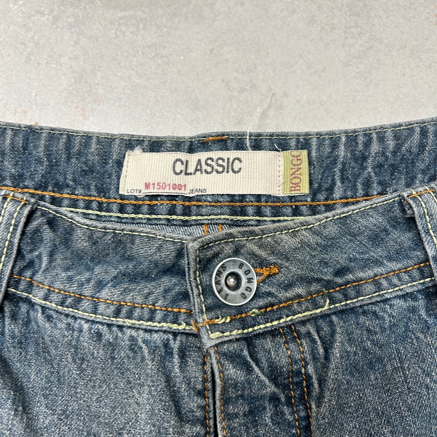 Vintage Embroidered Hip Hop Baggy Blue Shorts Jorts - 38