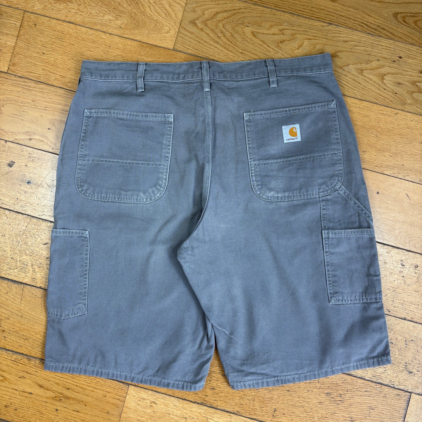 Vintage Carhartt Grey Workwear Baggy Carpenter Shorts - 38