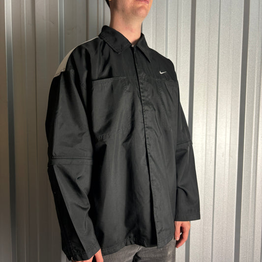 Vintage Nike 00s Y2K Harrington Coach Black Jacket - XL