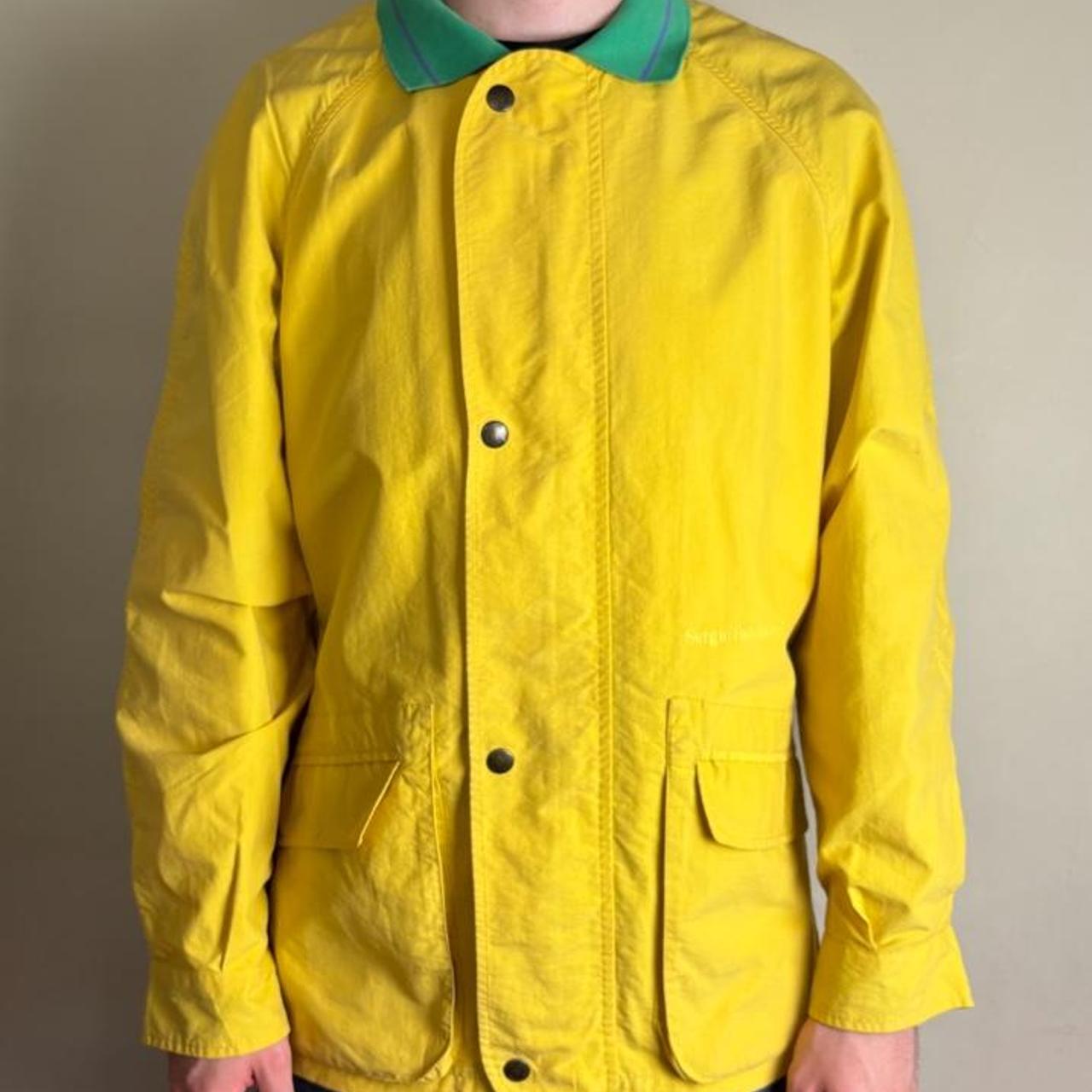 Vintage Sergio Tacchini Yellow Chore Utility Jacket - L