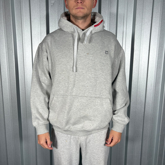 South Pole Hip Hop Y2K Grey Boxy Hoodie Sweatshirt - L