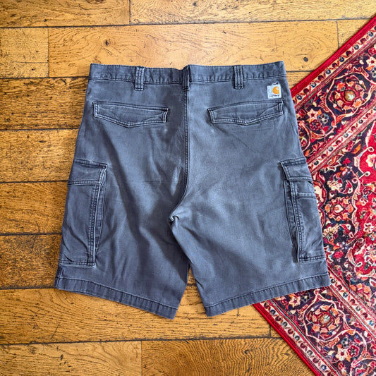 Vintage Carhartt Grey Workwear Baggy Carpenter Shorts - 38