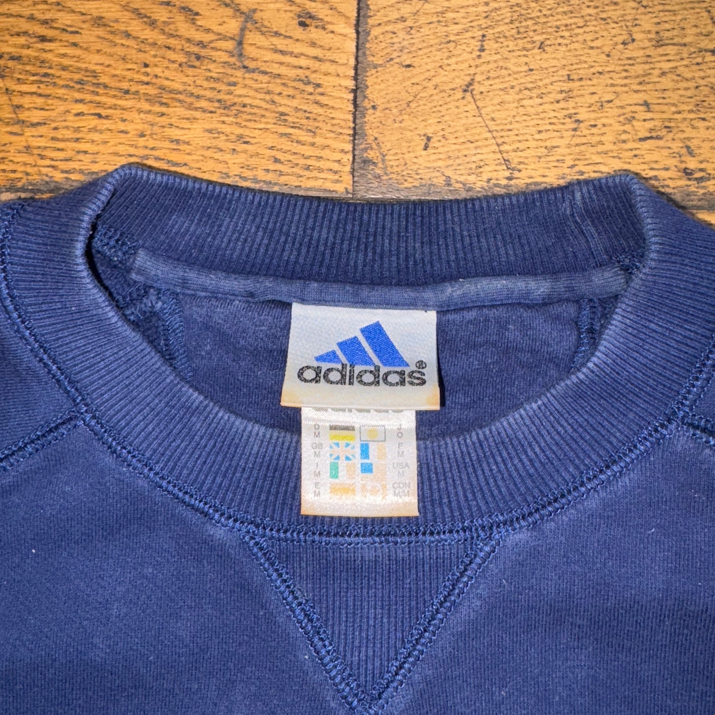 Vintage 90s Adidas New York Yankess Blue MLB NY Embroidered Sweatshirt - L