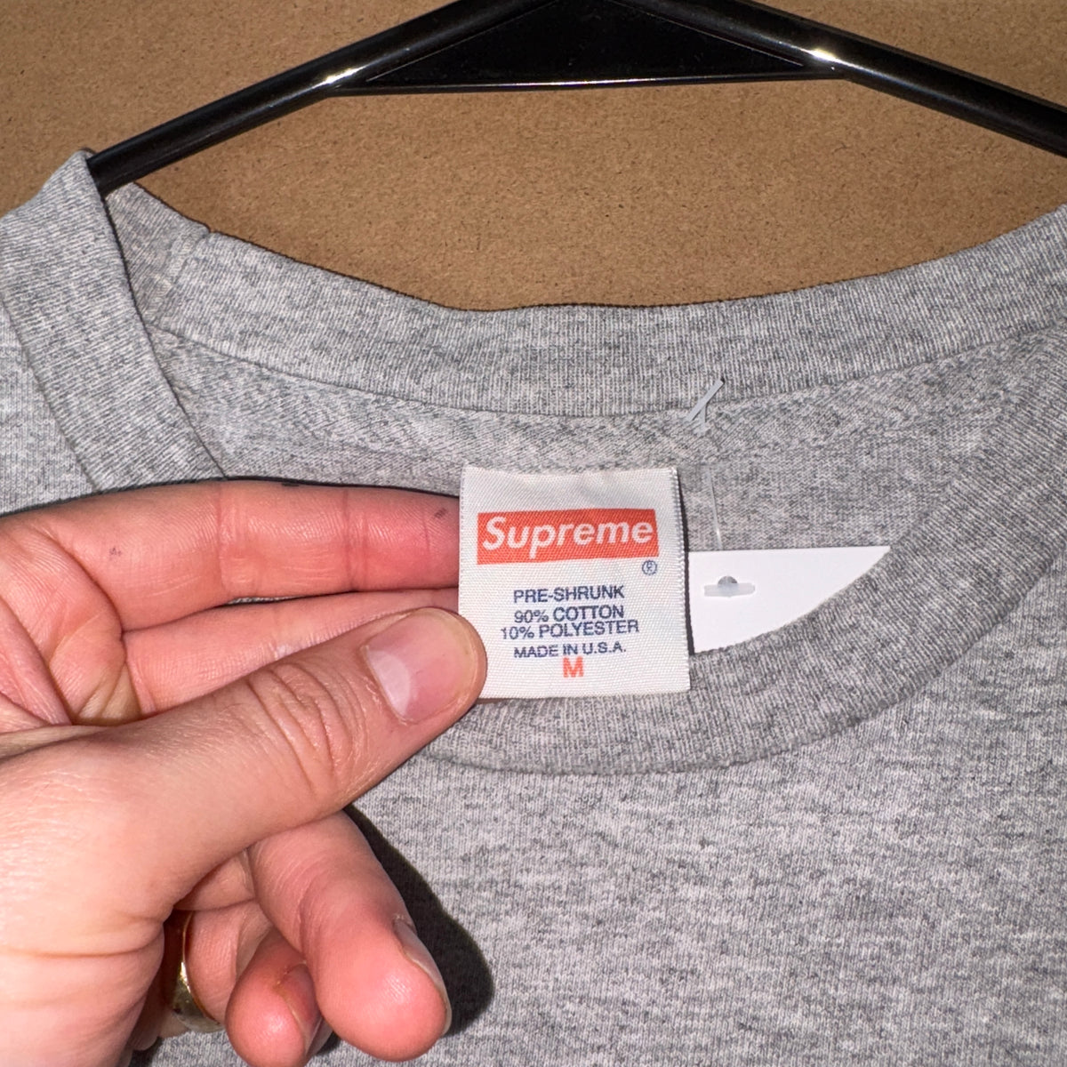 Supreme Most Wanted Grey Graphic T Shirt - XS