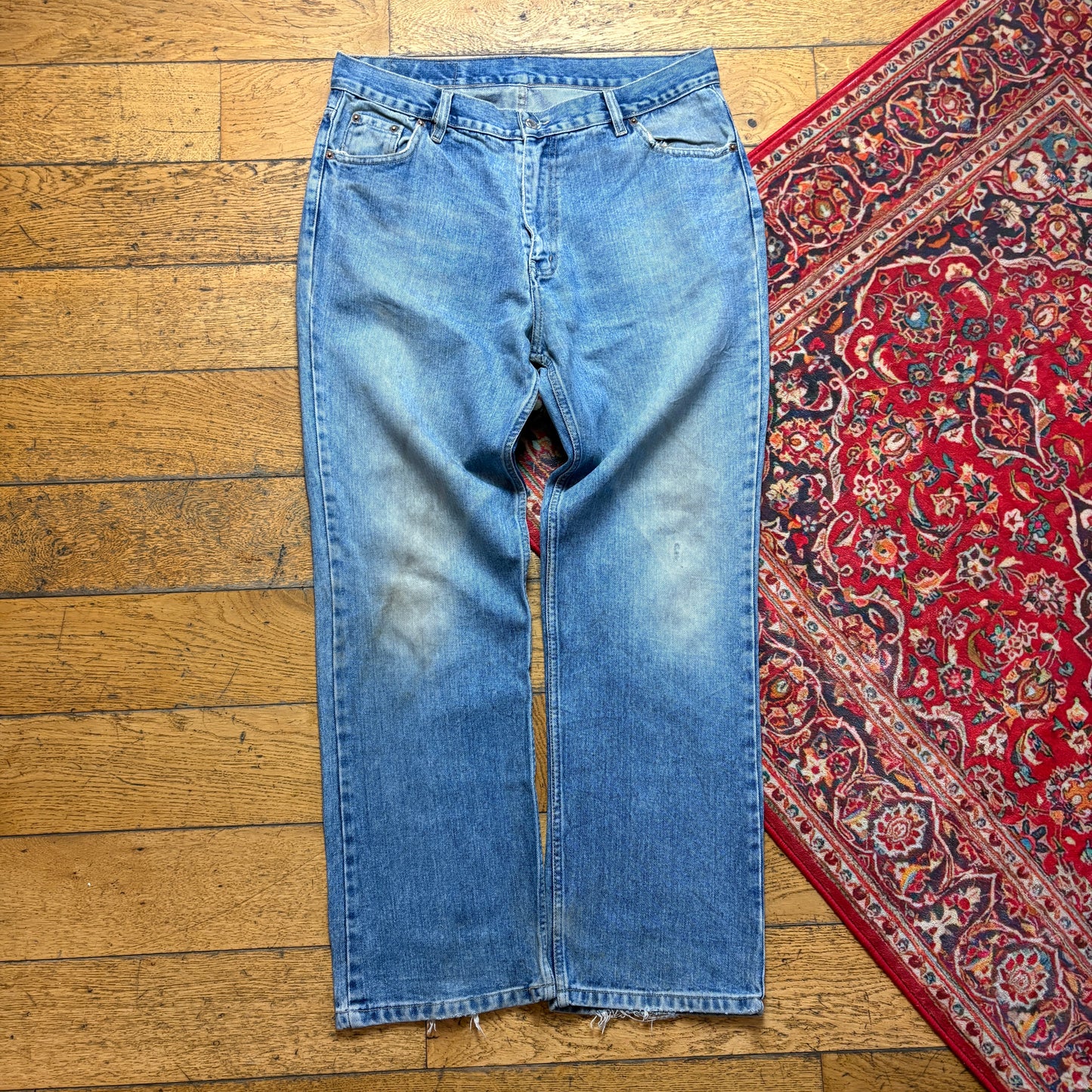 Vintage Levis 501 Straight Blue Denim Jeans - 36S