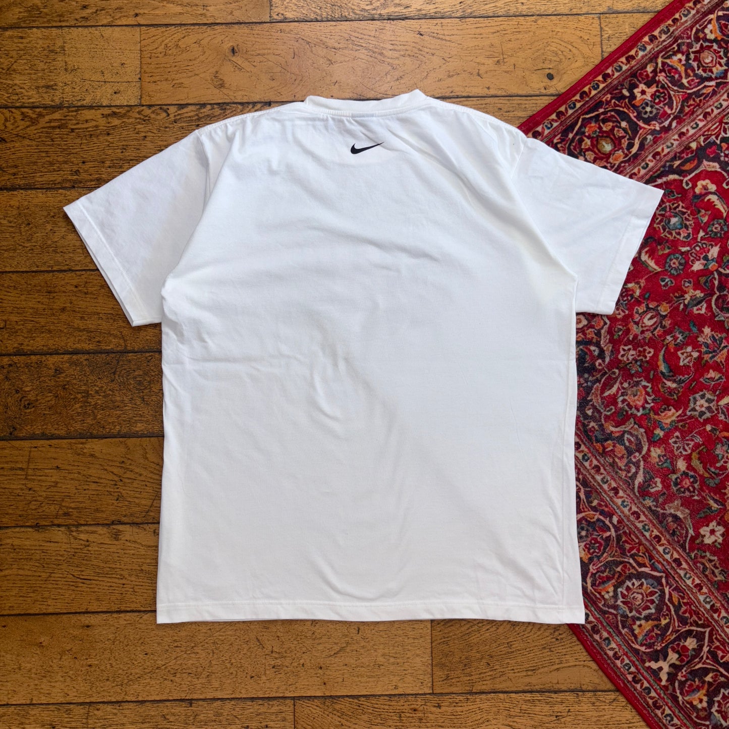 Vintage 2004 Nike Marathon Running White Athletics Swoosh Graphic T-Shirt - XL
