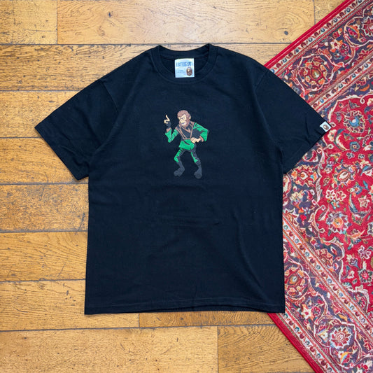Vintage BAPE Bathing Ape Black Graphic T-Shirt - S