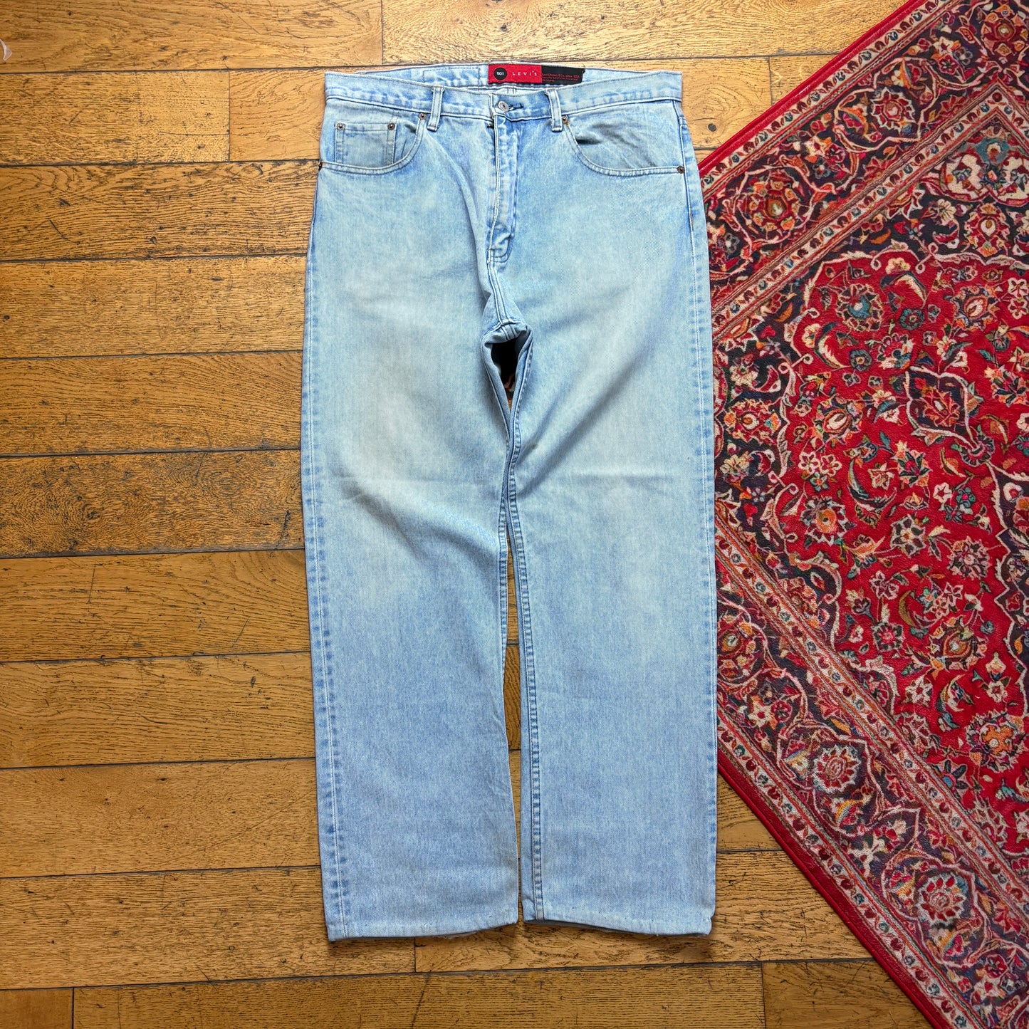Vintage Levis 501 Straight Blue Denim Jeans - 36S