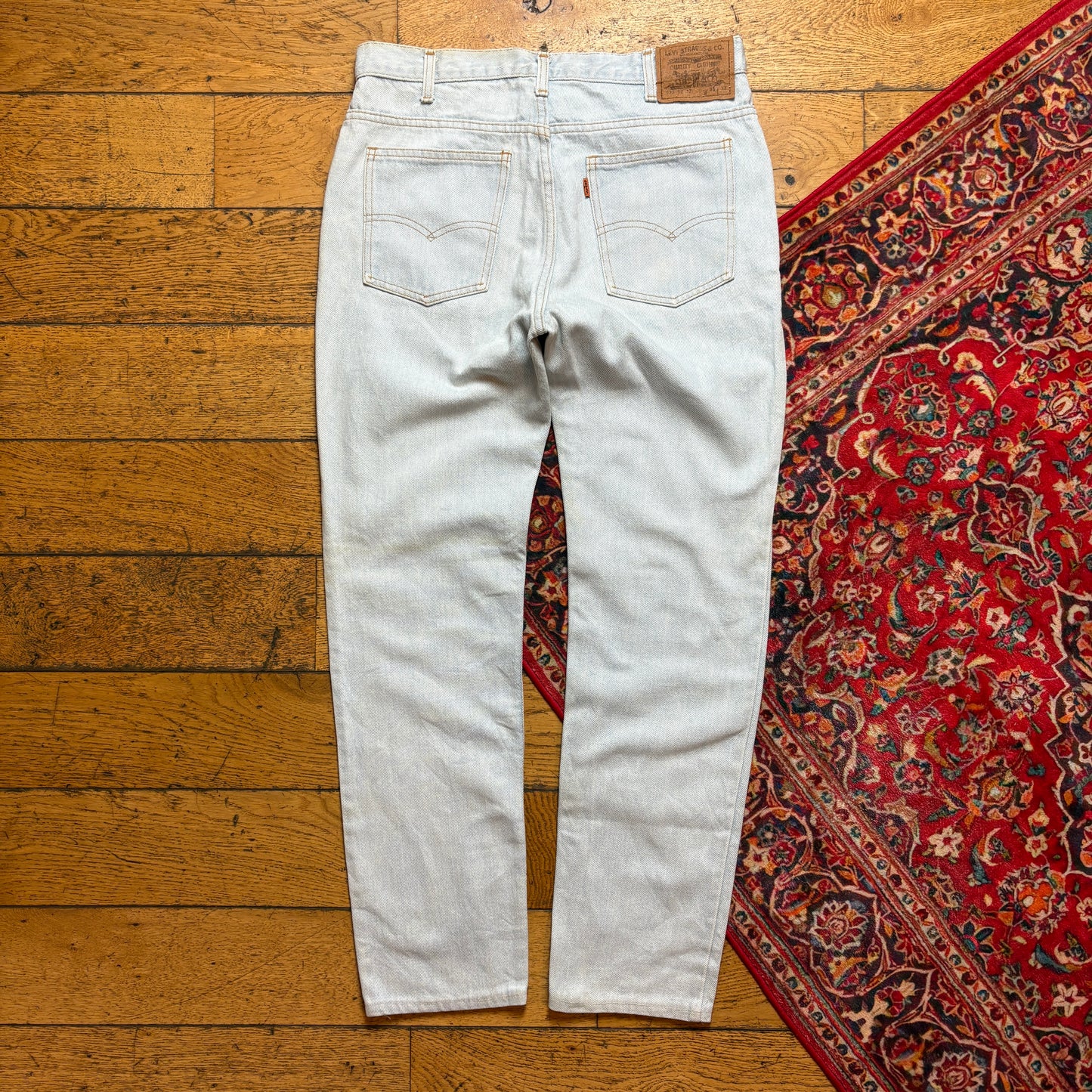Vintage Levis Orange Tab Slim Blue Denim Jeans - 35S