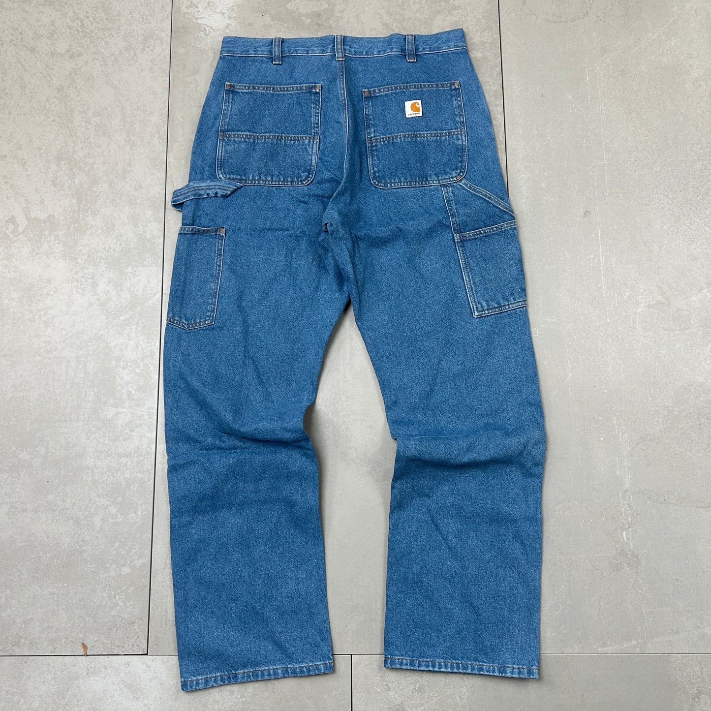 New Carhartt Double Knee Carpenter Blue Jeans - 34