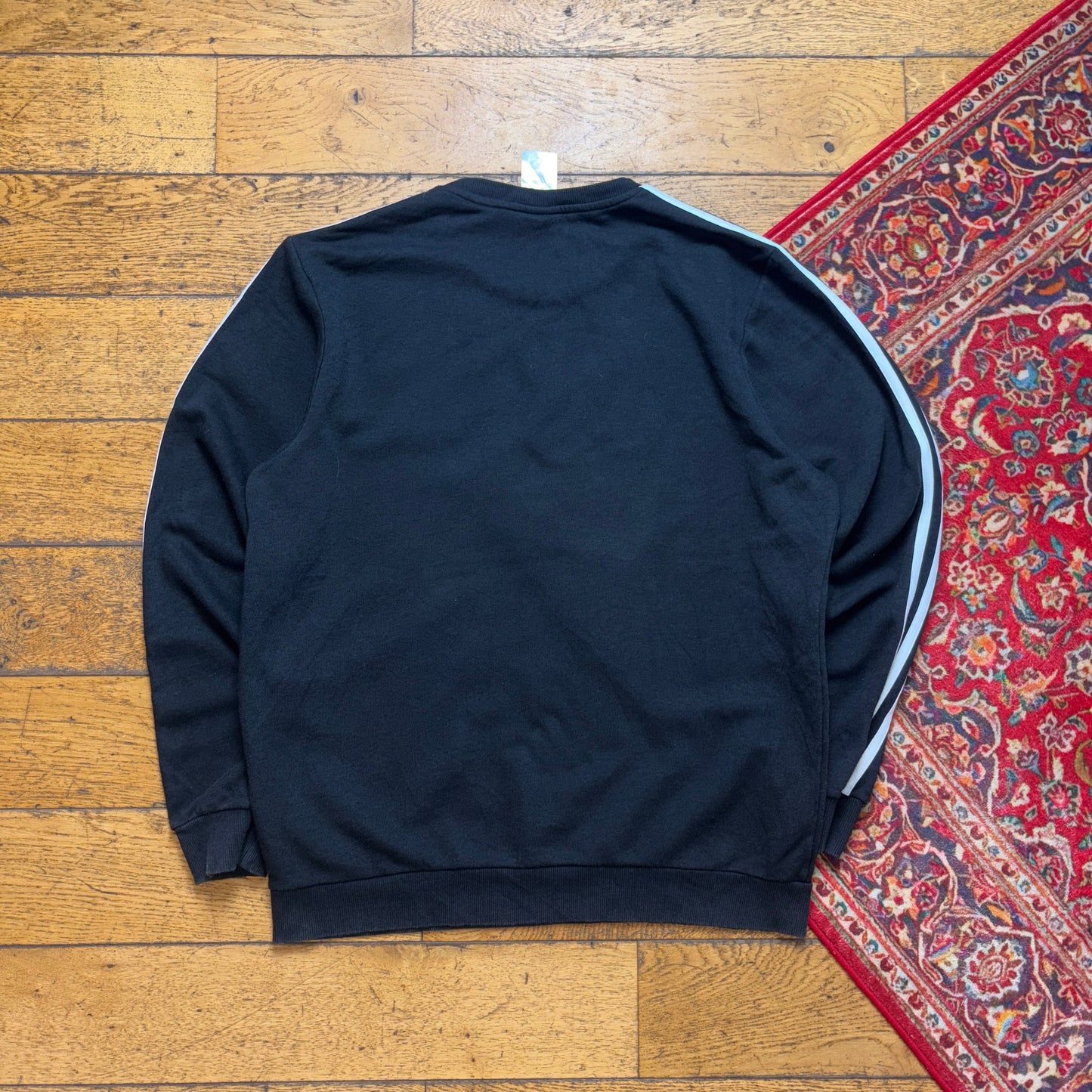 Vintage Adidas Black Embroidered Sweatshirt - L