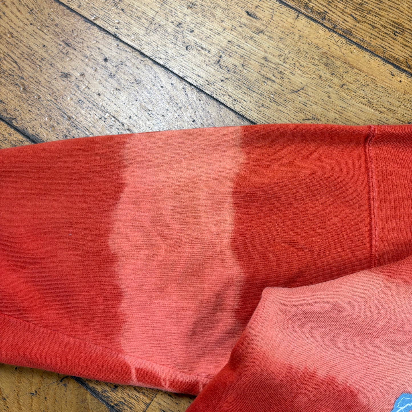 Vintage Maui and Sons Orange Surfwear Tie Dye Shark Sweatshirt - XS