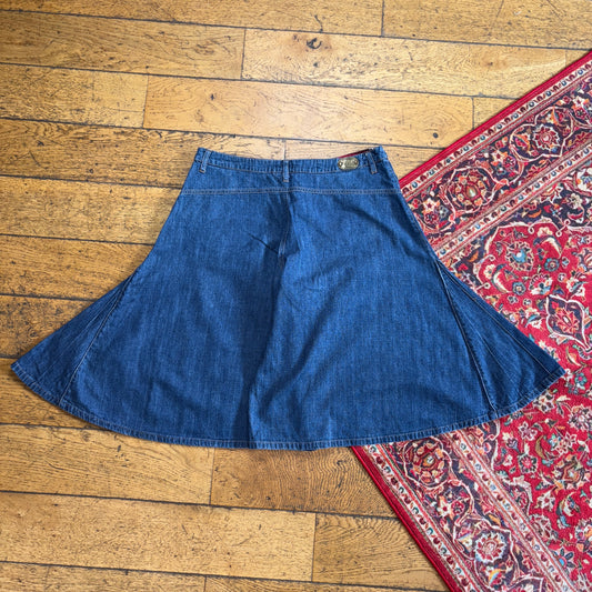 Vintage D&G Dolce Gabbana Super Baggy Flared Y2K Jeans Shorts Jorts - 32