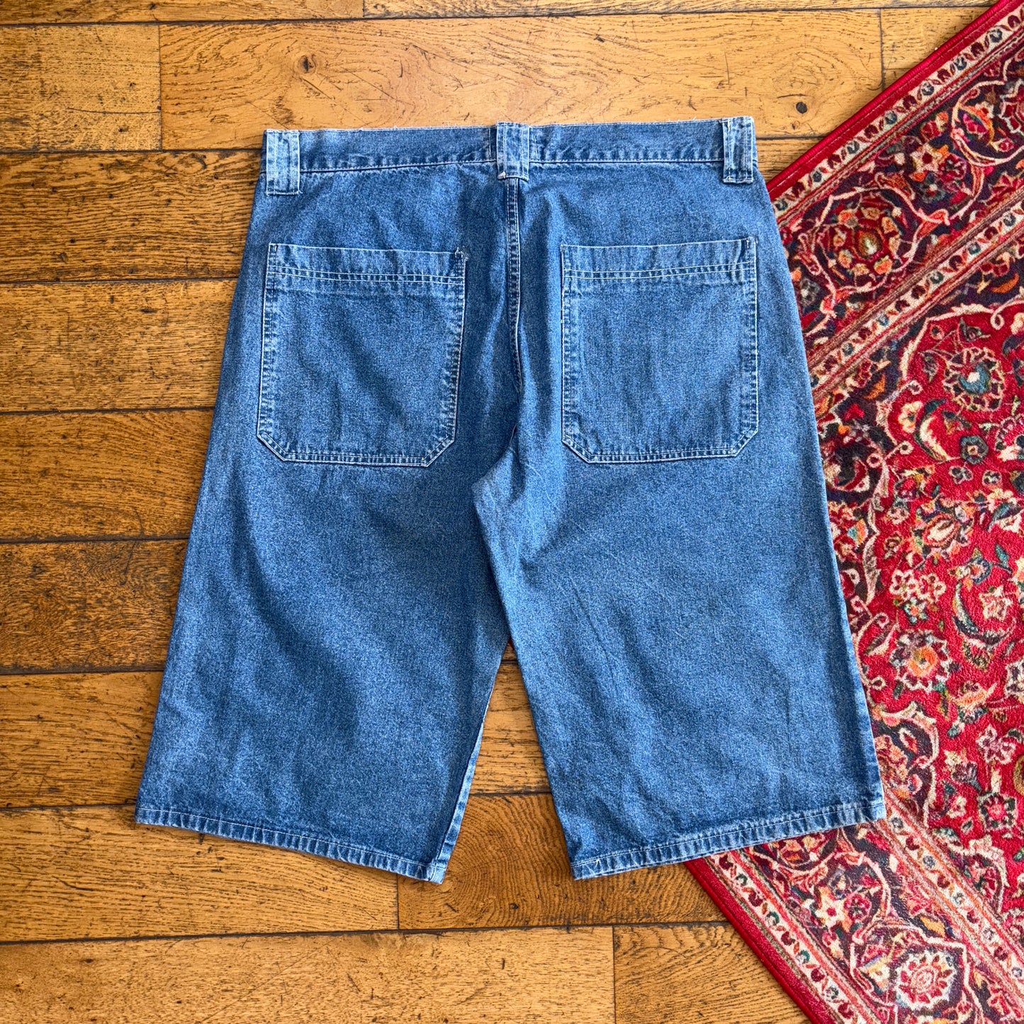 Vintage Carpenter Y2K Hip Hop Blue Straight Shorts Jorts - 38