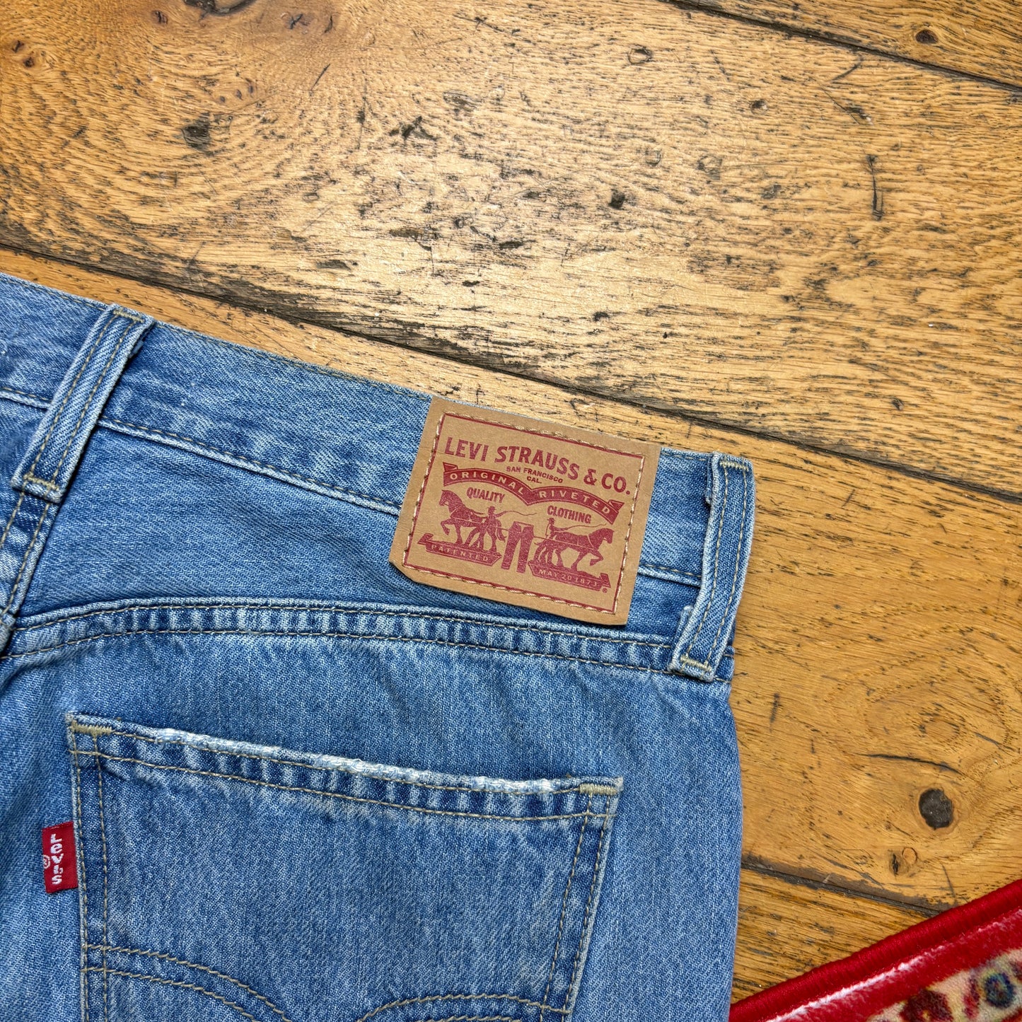 Vintage Levis Womens Low Pro Straight Blue Denim Jeans - Size 10