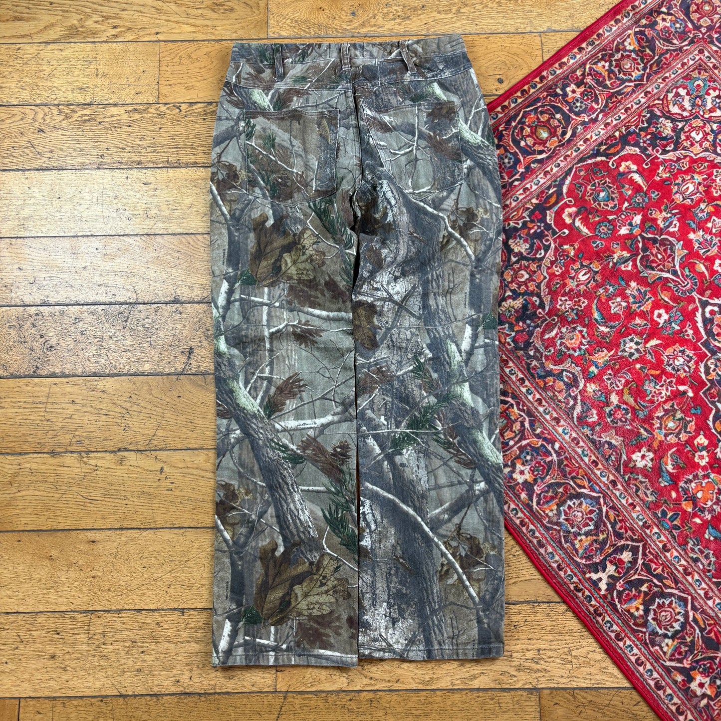 Vintage Real Tree Camo Green Hunting Workwear Trousers - 34