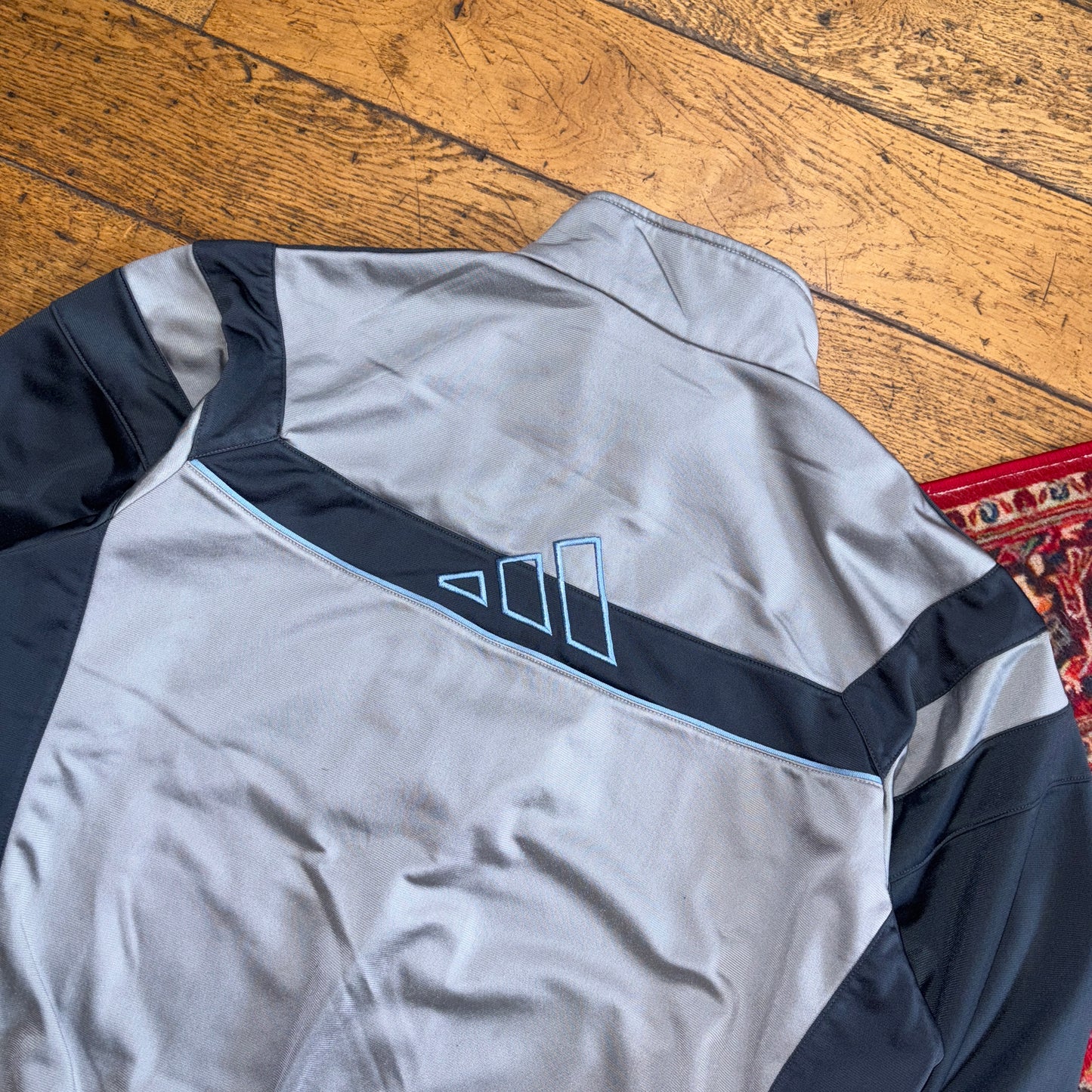 Vintage Adidas Grey Silver Tracksuit Track Jacket - L