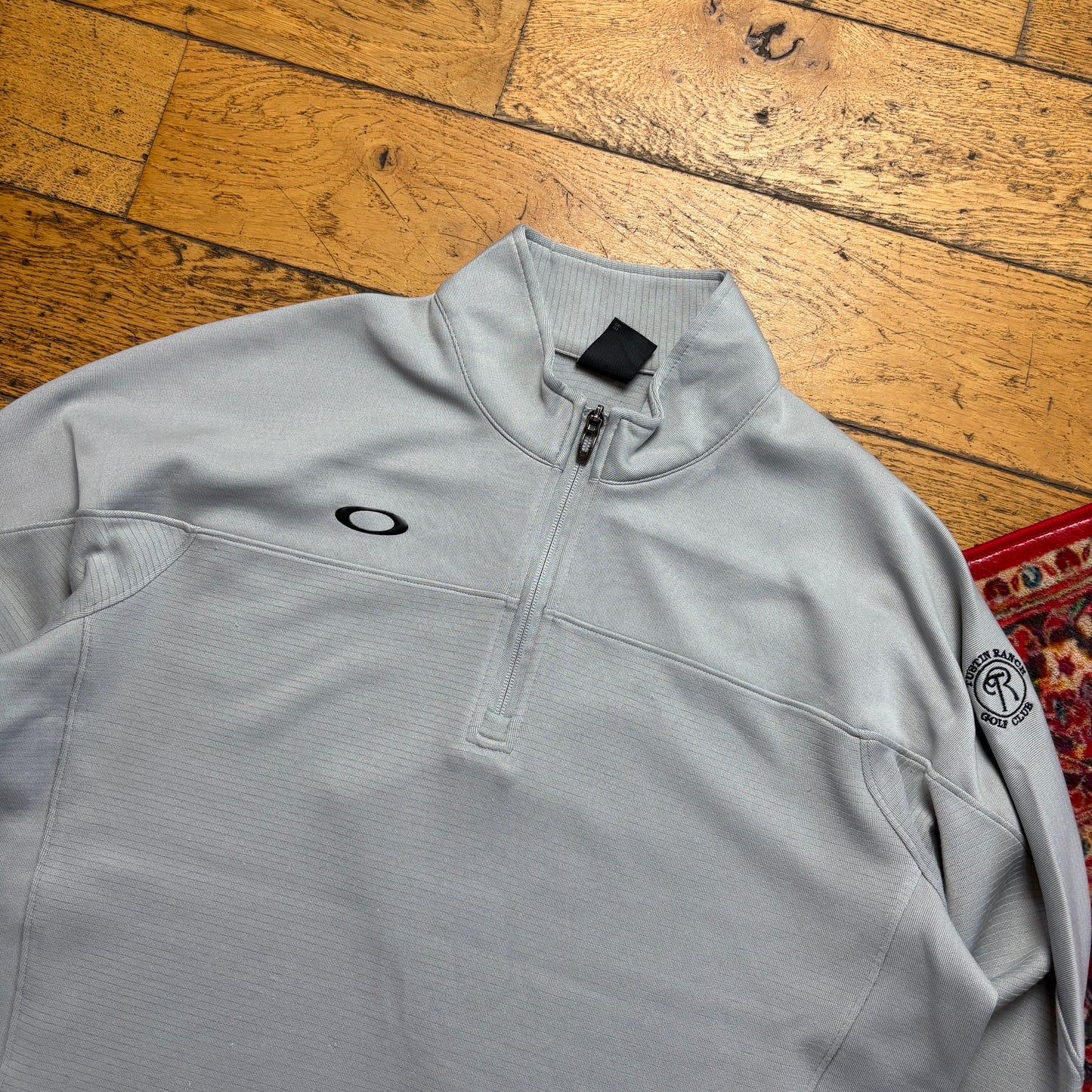 Vintage Oakley Grey Lightweight Quarter Zip Sports Top - L