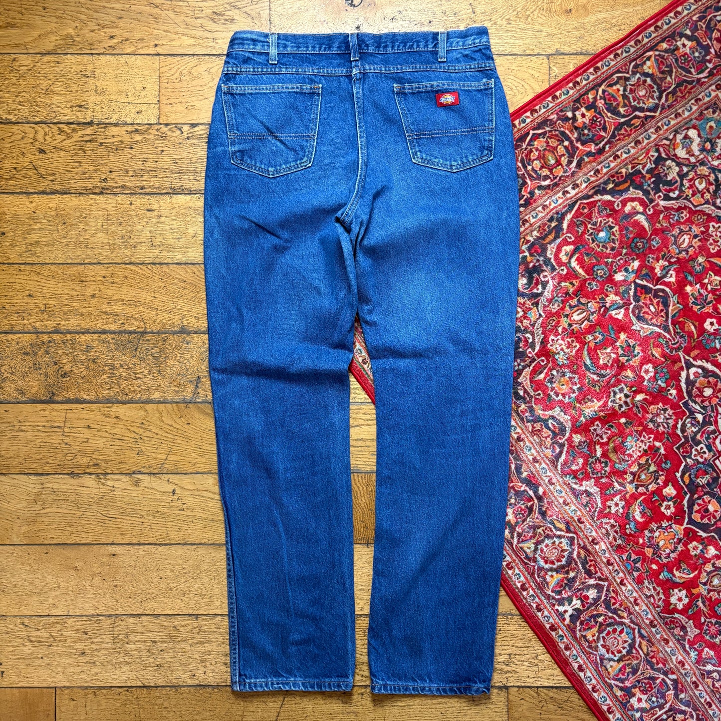 Vintage Dickies Workwear Carpenter Baggy Blue Jeans - 38L