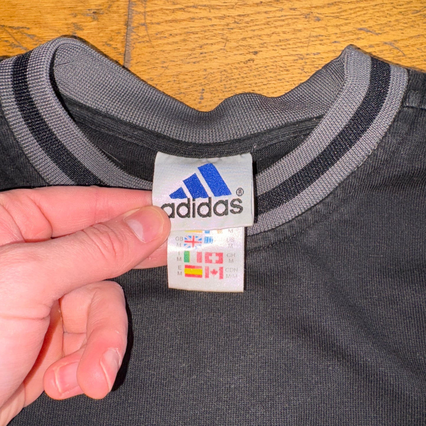 Vintage 90s Adidas Basketball Black Embroidered Sweatshirt - M