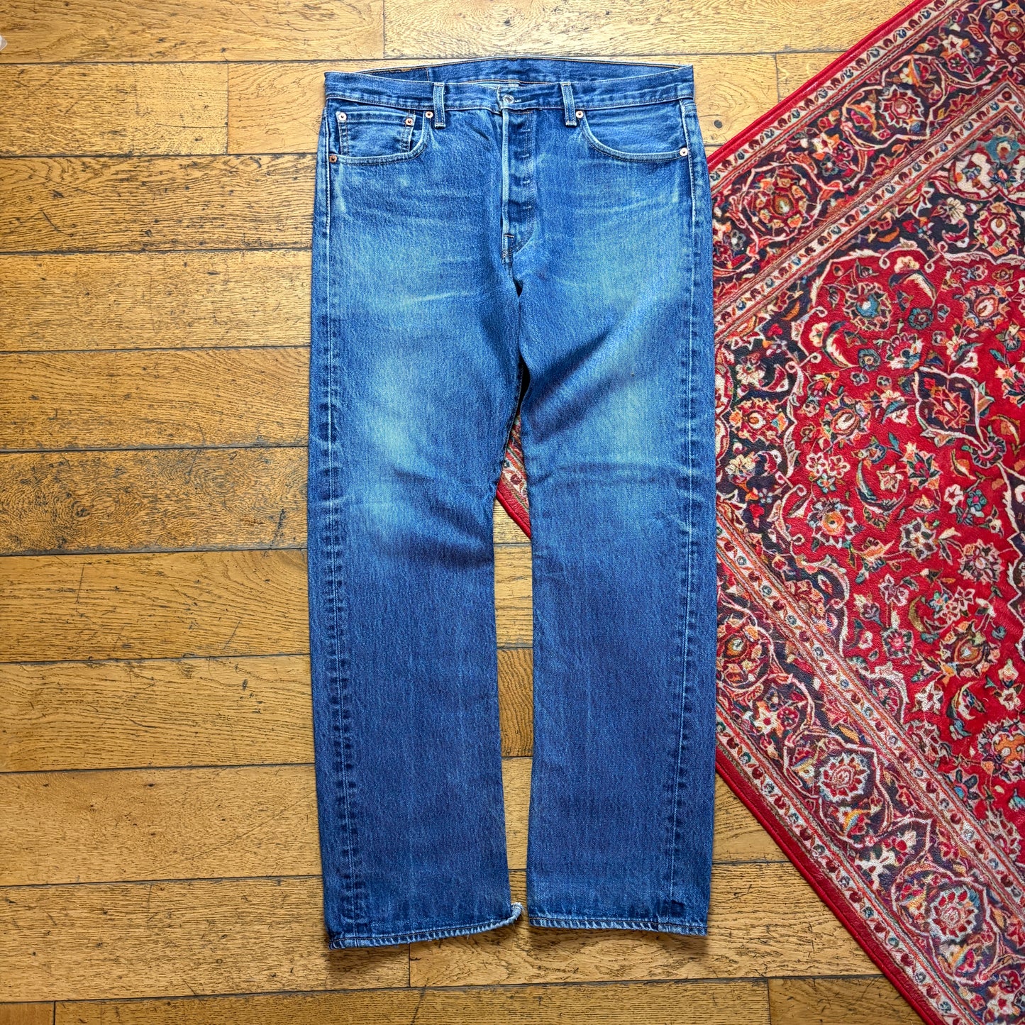 Vintage Levis 501 Straight Blue Denim Jeans - 36R