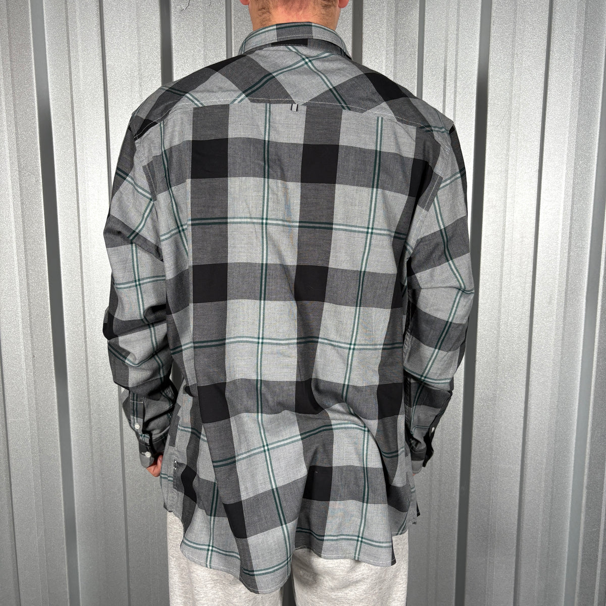 Oakley Black Grey Check Plaid Shirt - 2XL