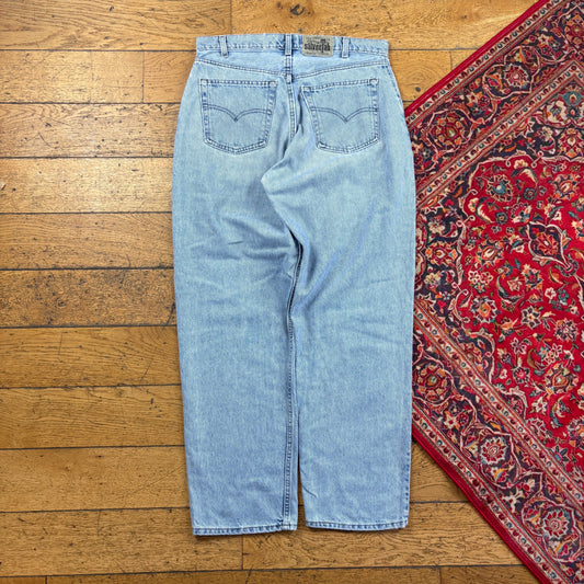 Vintage 1992 Levis Silver Tab Blue Baggy Jeans - 34
