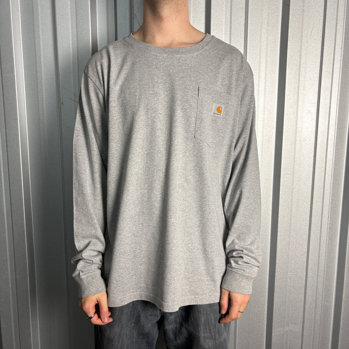 Carhartt Guinness Grey Long Sleeve Pocket T-Shirt - XL
