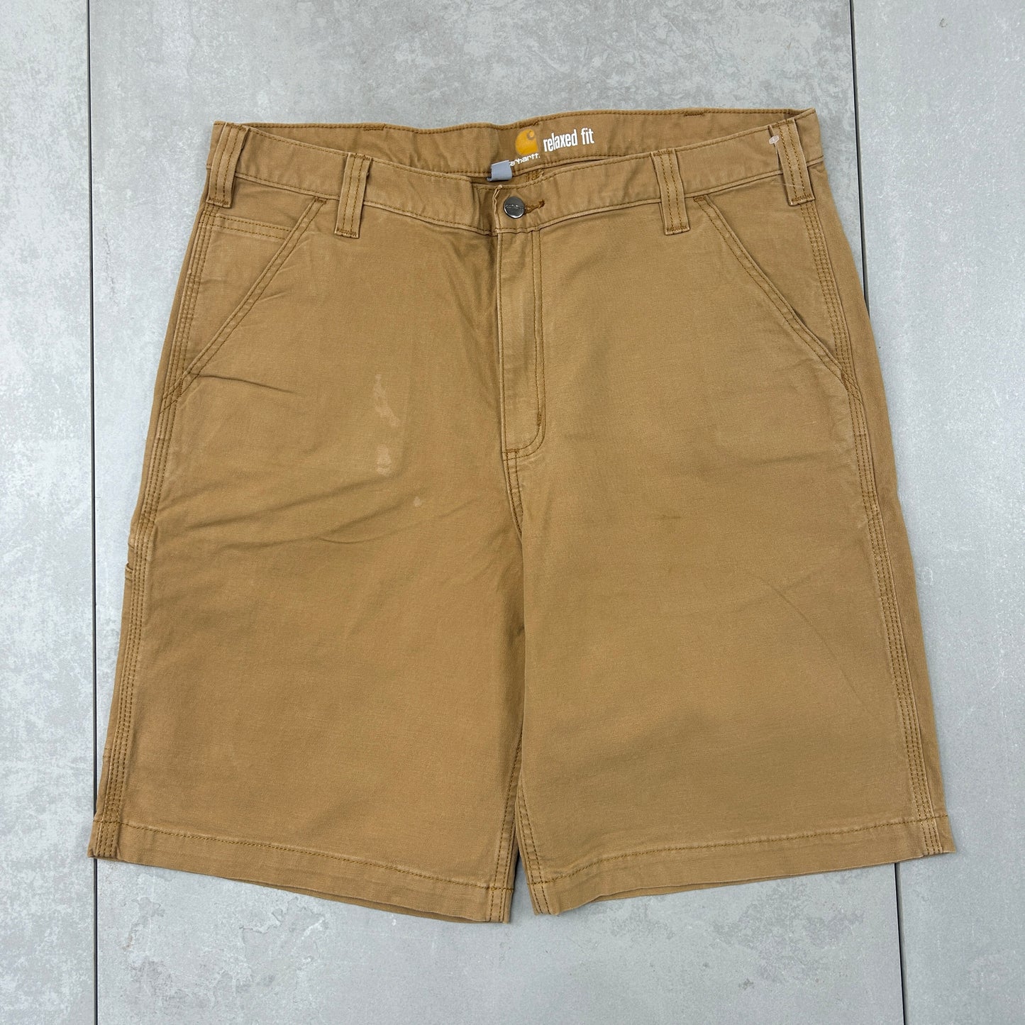 Vintage Carhartt Workwear Baggy Brown Carpenter Shorts - 38