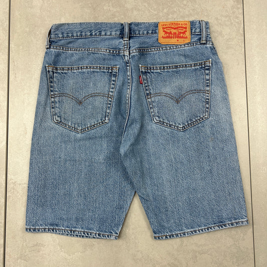 Vintage Levis 505 Blue Baggy Denim Shorts - 32