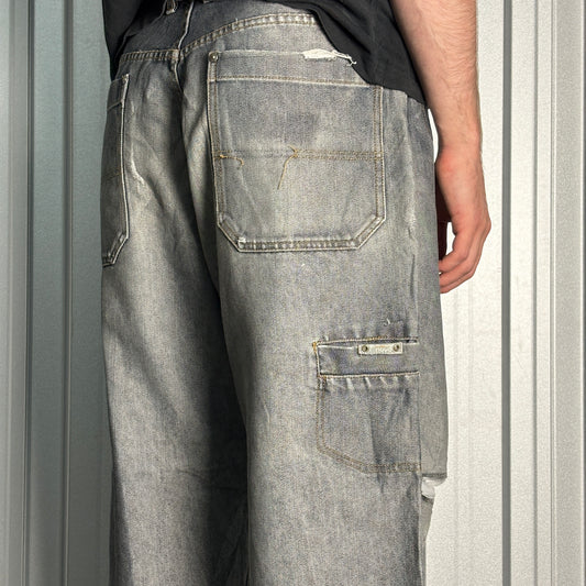 Freaky Massive Bob Embroidered Skate Hip Hop Y2K Baggy Jeans - 34S