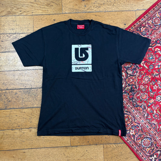 Vintage Burton Black Snowboard Skate Graphic T-Shirt - M